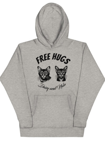 Free hugs for cats hoodie - Personalised with Your Pet’s Name and Photo