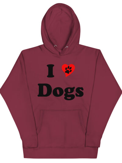 “I Love Dogs” Classic Unisex Hoodie