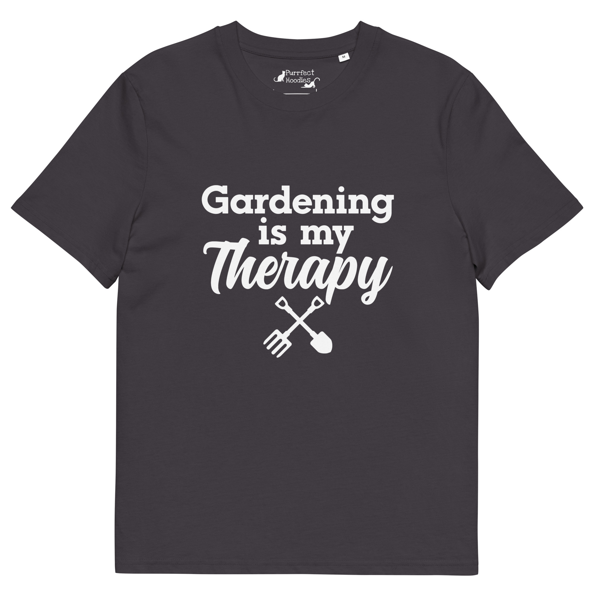"Gardening is my Therapy" - Organic Unisex T-shirt - Image 5