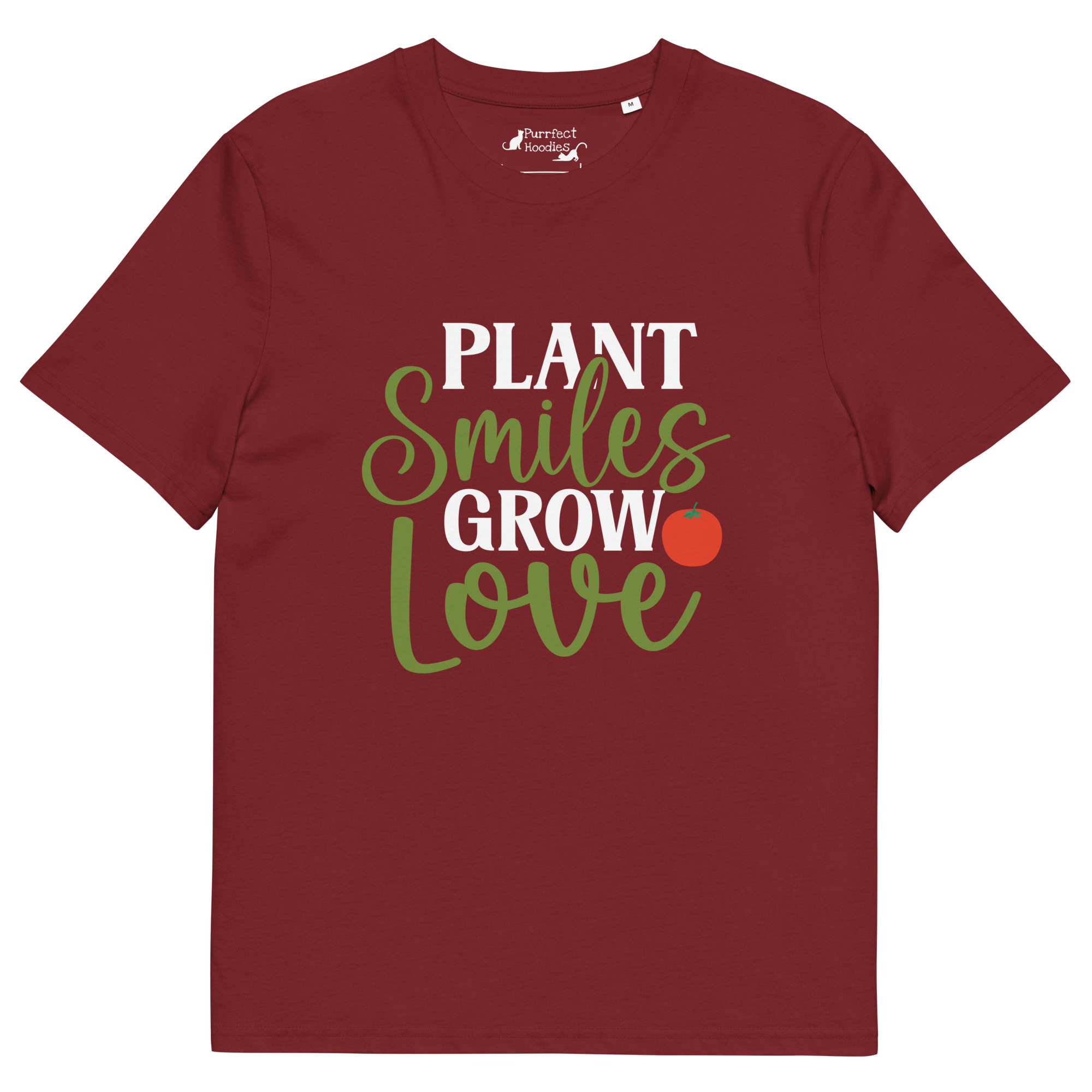 Plant Smiles, Grow Love – Organic Unisex T-Shirt - Image 4