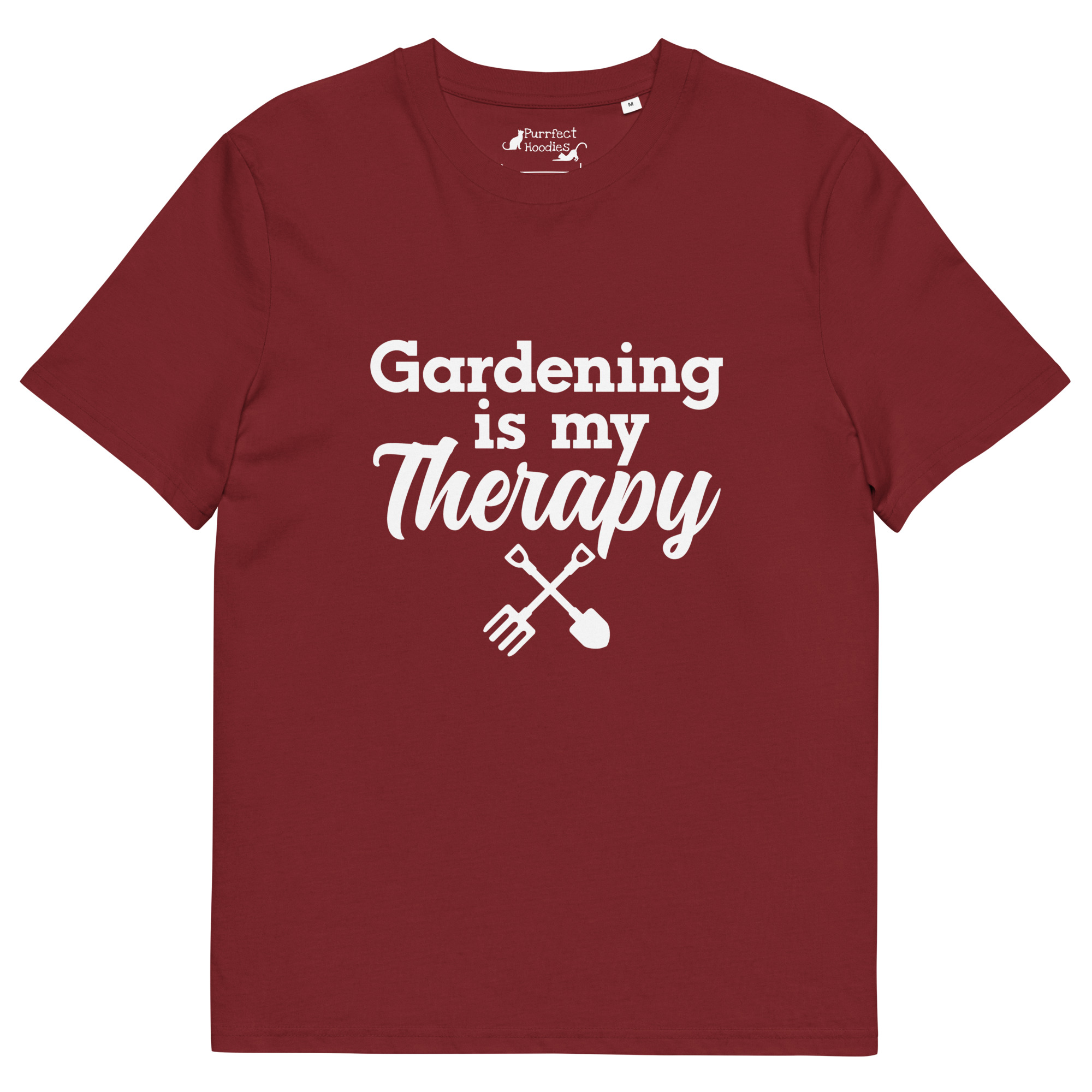 "Gardening is my Therapy" - Organic Unisex T-shirt - Image 4