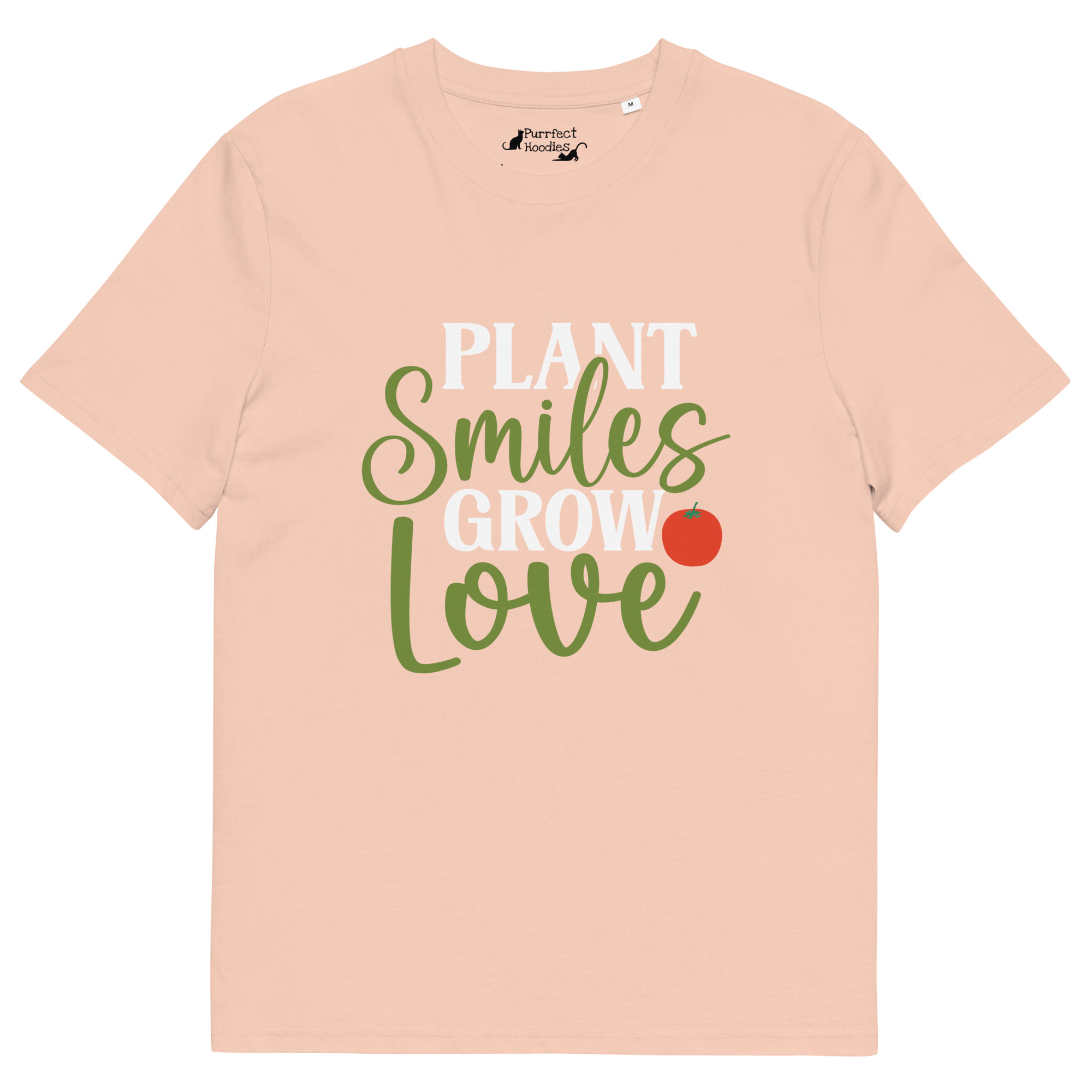 Plant Smiles, Grow Love – Organic Unisex T-Shirt - Image 12