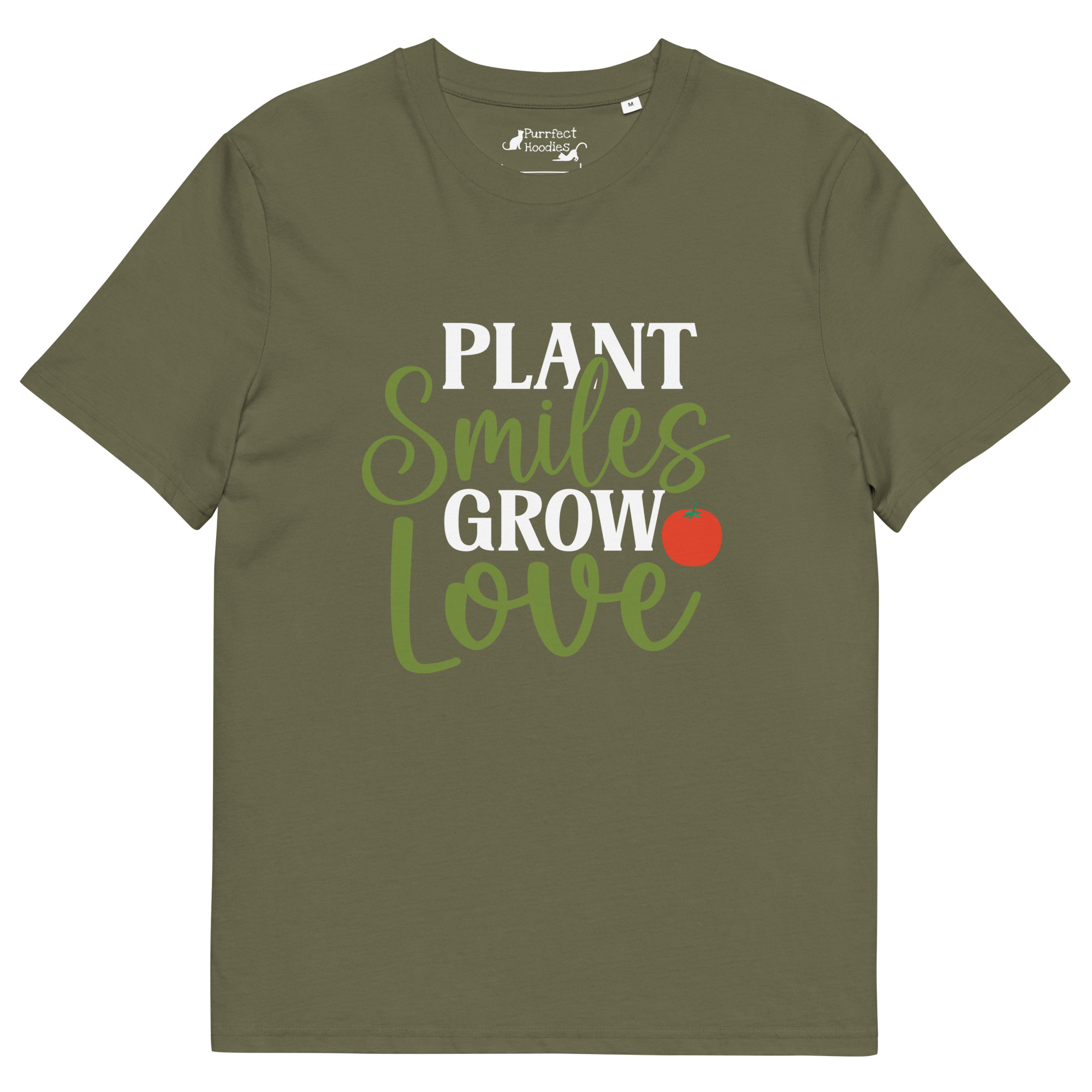 Plant Smiles, Grow Love – Organic Unisex T-Shirt - Image 8