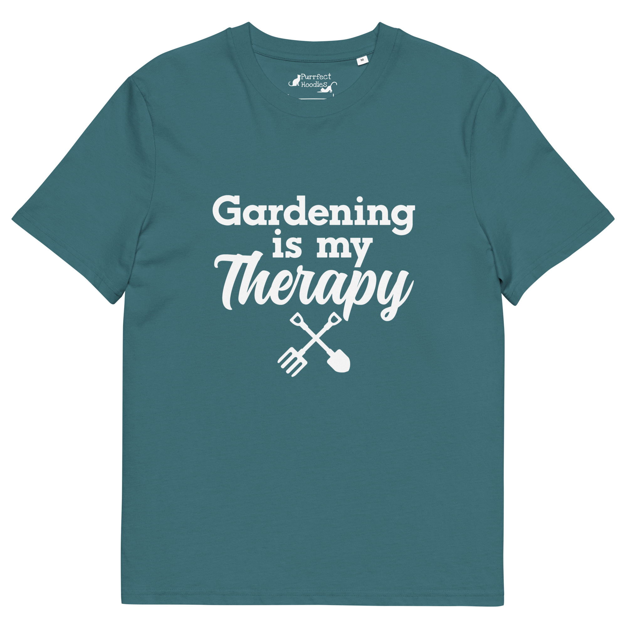 "Gardening is my Therapy" - Organic Unisex T-shirt - Image 7